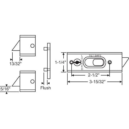 Strybuc Tilt Latch Assembly 85-619PW